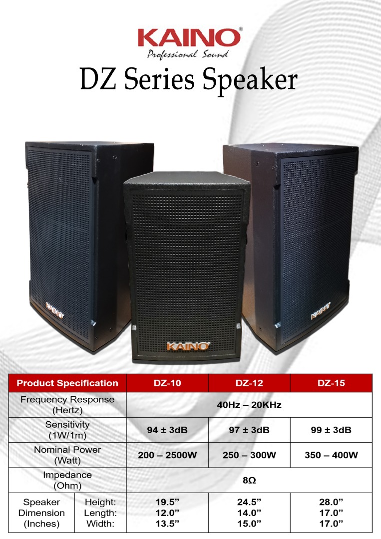 DZ-10, DZ-12 & DZ-15